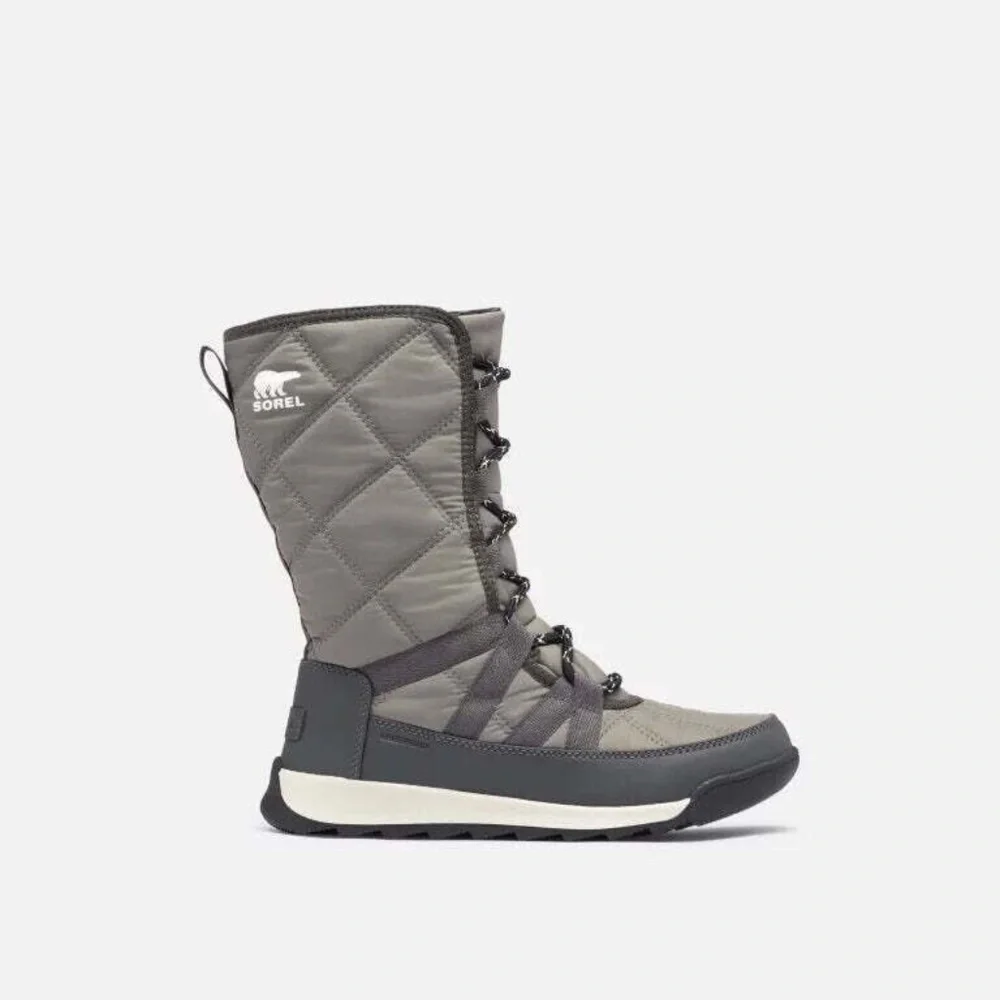 NEW SOREL Woman's Boots Whitney Tall Lace II QUARRY GRAY SIZE 5 NIB WATERPROOF